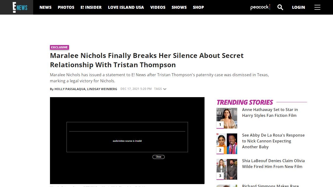 Maralee Nichols Breaks Silence on Secret Romance With Tristan Thompson ...