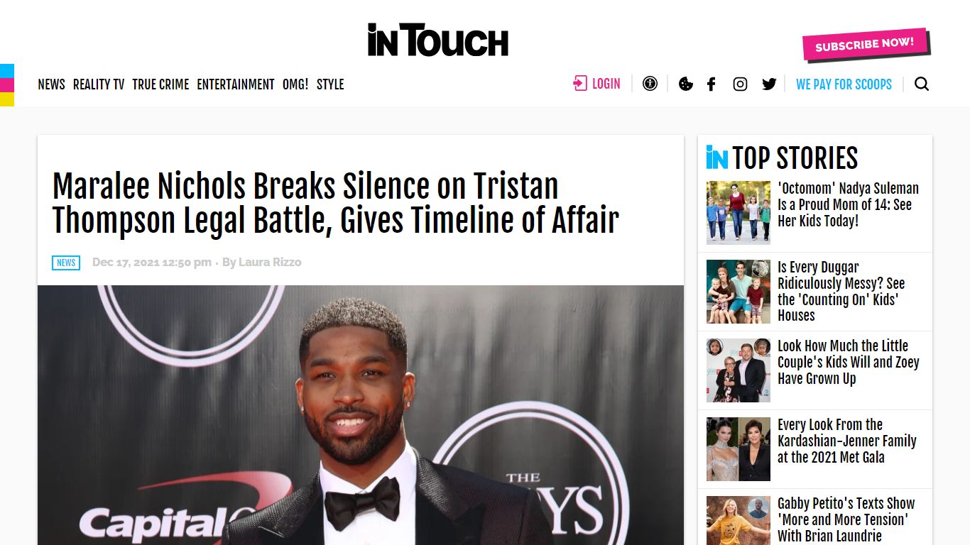 Maralee Nichols Breaks Silence on Tristan Thompson Affair - In Touch Weekly